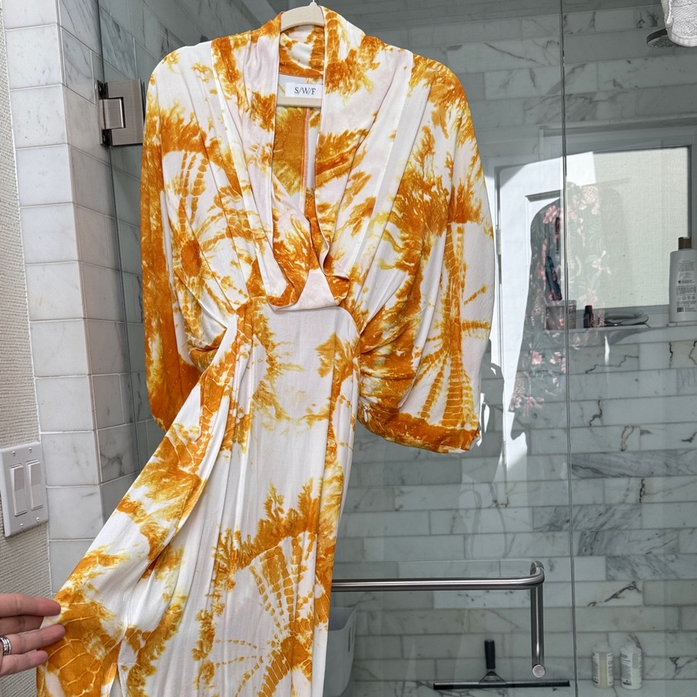 S/W/F Orange and White Tie-Dye Dress. Worn twice! So chic. Perfect condition.